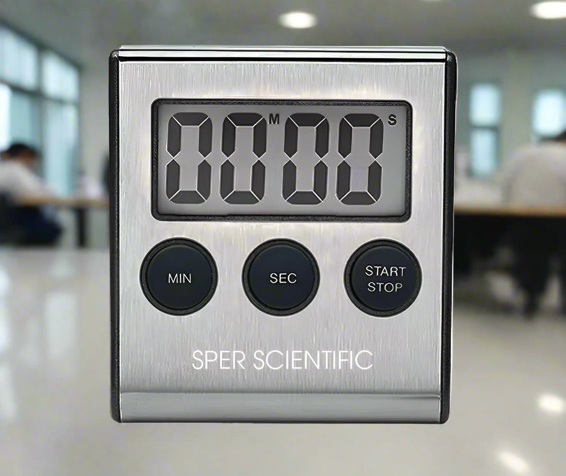 Premium Stainless Steel Digital Timer with Large LCD Display - Accurate Countdown & Stopwatch for Cooking, Baking, Lab Experiments & Kitchen Use