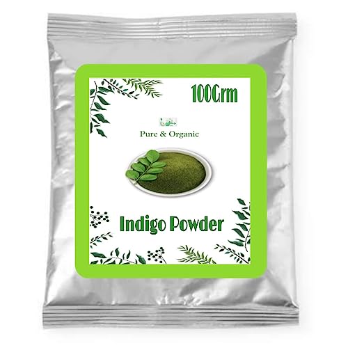 Organic Indigo Powder (Indigofera Tinctoria) - 100% Pure Natural Hair Dye for Black & Brown Hair, Beard Coloring | Chemical-Free, Vegan-Friendly Hair Colorant | Perfect for DIY Hair Coloring at Home & Salon Use