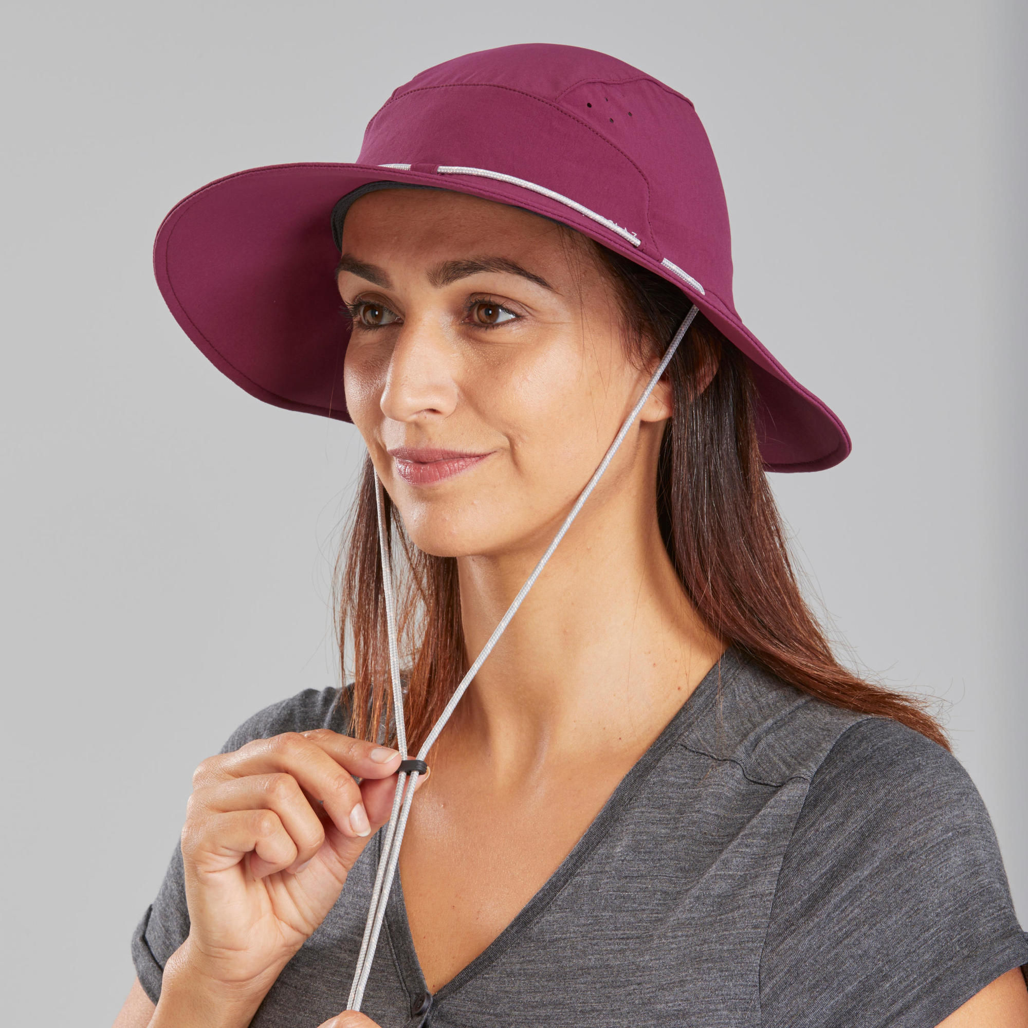 Forclaz Women's MT500 UPF 50+ Sun Protection Hiking Hat - Lightweight & Breathable for Outdoor Adventures, Trekking & Travel