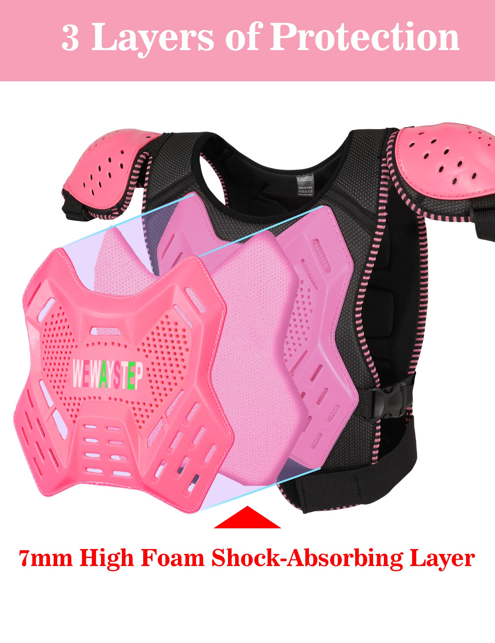 Kids Dirt Bike Protective Gear Set - Youth Motocross Body Armor Vest with Chest Protector, Knee & Elbow Pads - Full Body Protection Suit for Off-Road Motorcycle Riding & Racing Safety