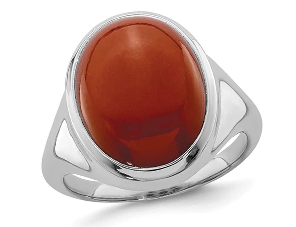 925 Sterling Silver Red Agate Ring for Women | Natural Gemstone Jewelry Gift for Birthday, Anniversary & Valentine's Day | Elegant Boho Style Statement Ring