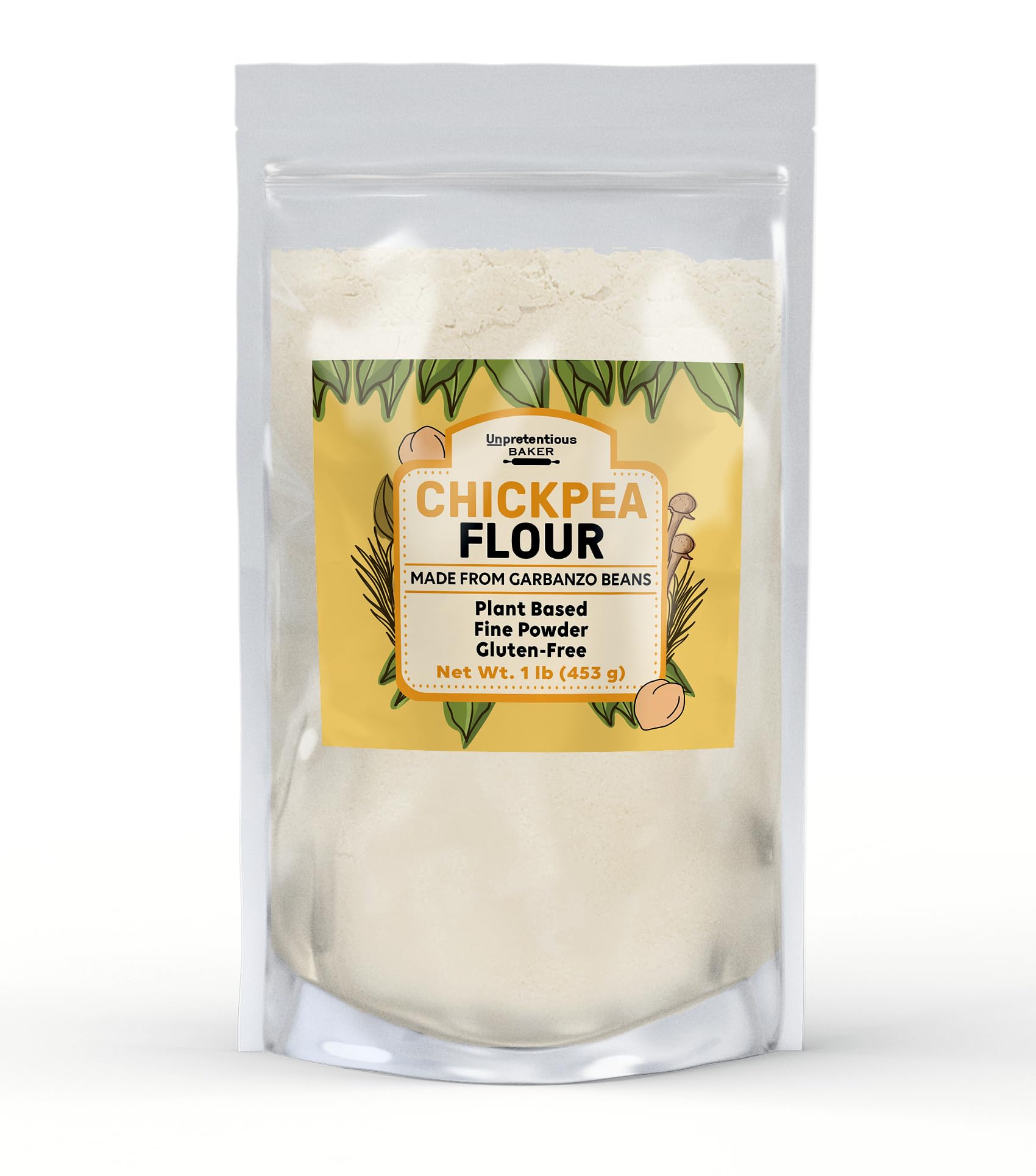 Organic Chickpea Flour 1 lb - Gluten-Free Garbanzo Bean Flour for Baking, Vegan & Keto Friendly - Perfect for Falafel, Hummus & Healthy Recipes