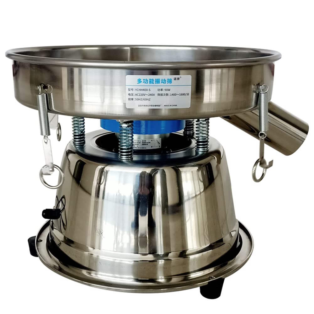 Premium Automatic Powder Sifter - Food Grade Stainless Steel Electric Sieve Shaker Machine with 50 Mesh Screen | Vibrating Sifter for Baking, Spices, Flour & Powdered Ingredients | Commercial & Home Kitchen Use