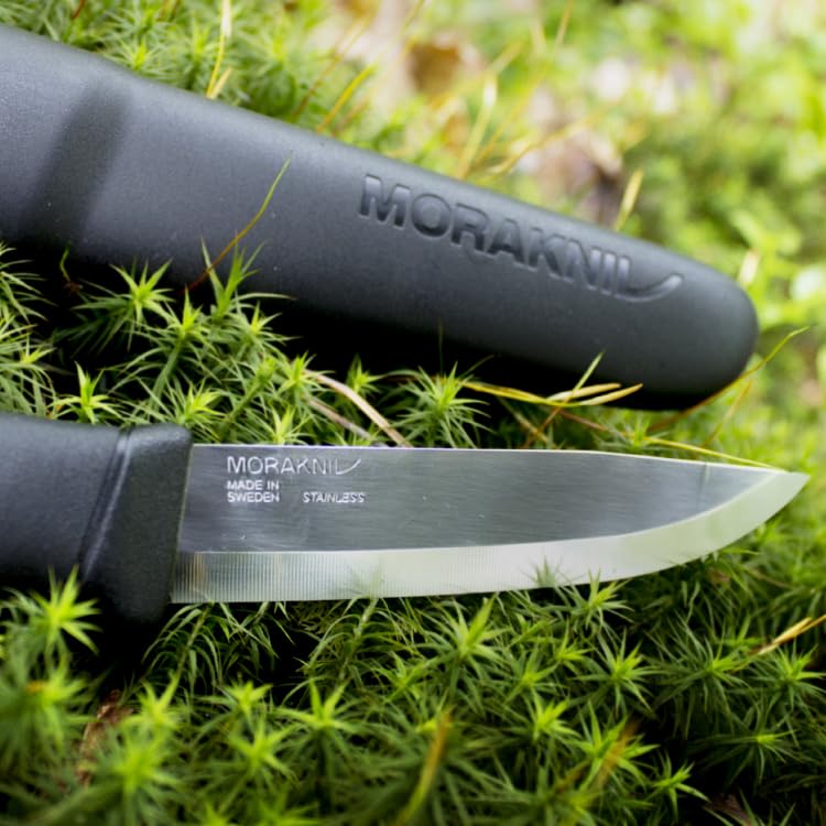 Morakniv Companion Outdoor Survival Knife - 4.1 Inch Stainless Steel Fixed Blade with Non-Slip Grip (Orange) - Perfect for Camping, Hiking & Bushcraft (Model M-11824)