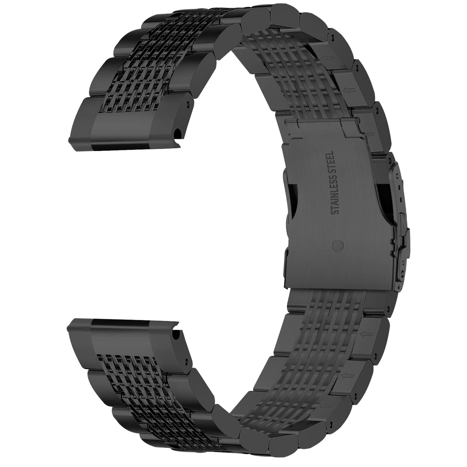 Premium Quick Release Stainless Steel Watch Band 20mm 22mm 18mm 24mm - Luxury Metal Replacement Strap for Men & Women - Perfect for Dress Watches, Business Attire & Everyday Wear