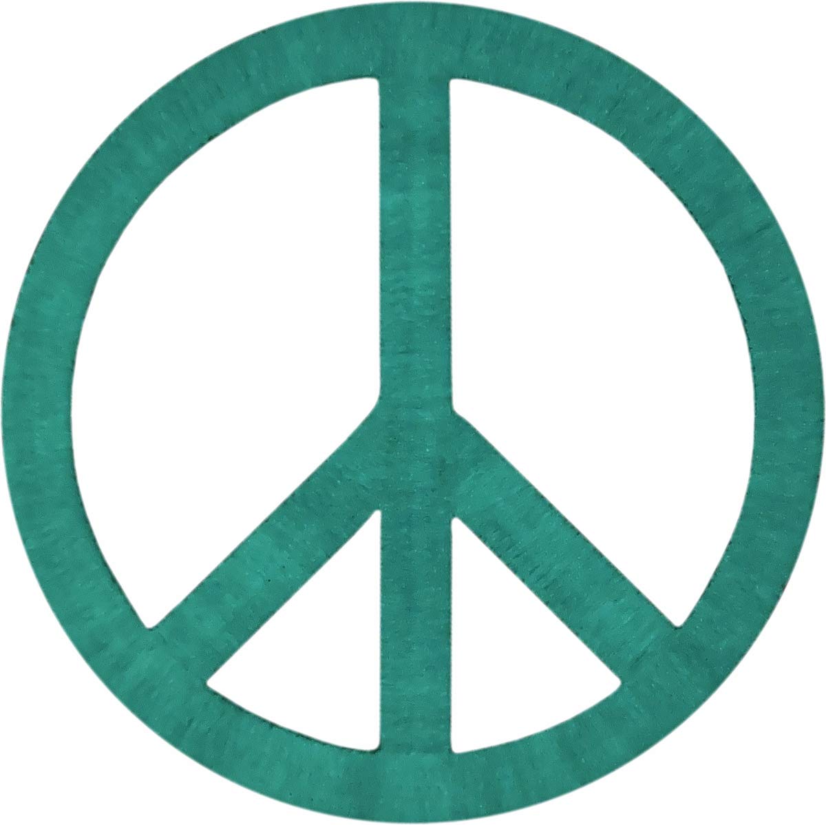 Glow in The Dark White Peace Sign Iron On Patch - 3