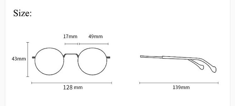 Bclear Unisex Kids Round Full Rim TR90 Titanium Eyeglasses KD8809 - Lightweight Durable Glasses for School, Reading & Outdoor Activities