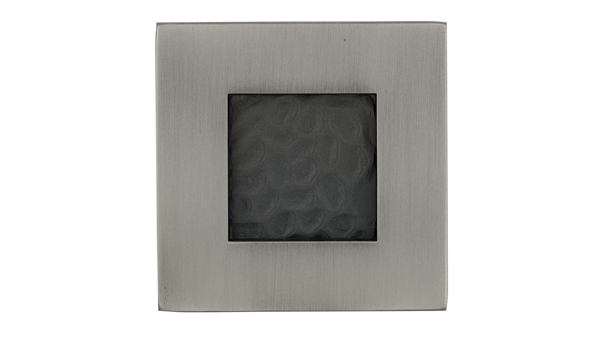 Richelieu Hardware BP98760242 Castelo Collection 2 3/8-inch (60mm) Hammered Brushed Pewter Cabinet Knob - Square Transitional Drawer Pull for Kitchen Cabinets, Bathroom Vanity, Dresser & Furniture Hardware - Perfect for Modern Home Decor & DIY Upgrades