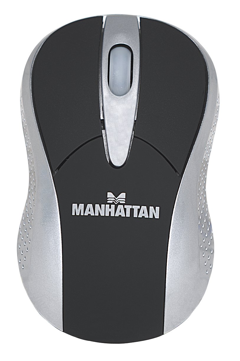 MANHATTAN MLX Wireless Laser Mini Mouse - Compact Ergonomic Design for Laptops & Travel (177139) | Perfect for Office Work, Gaming & On-the-Go Use