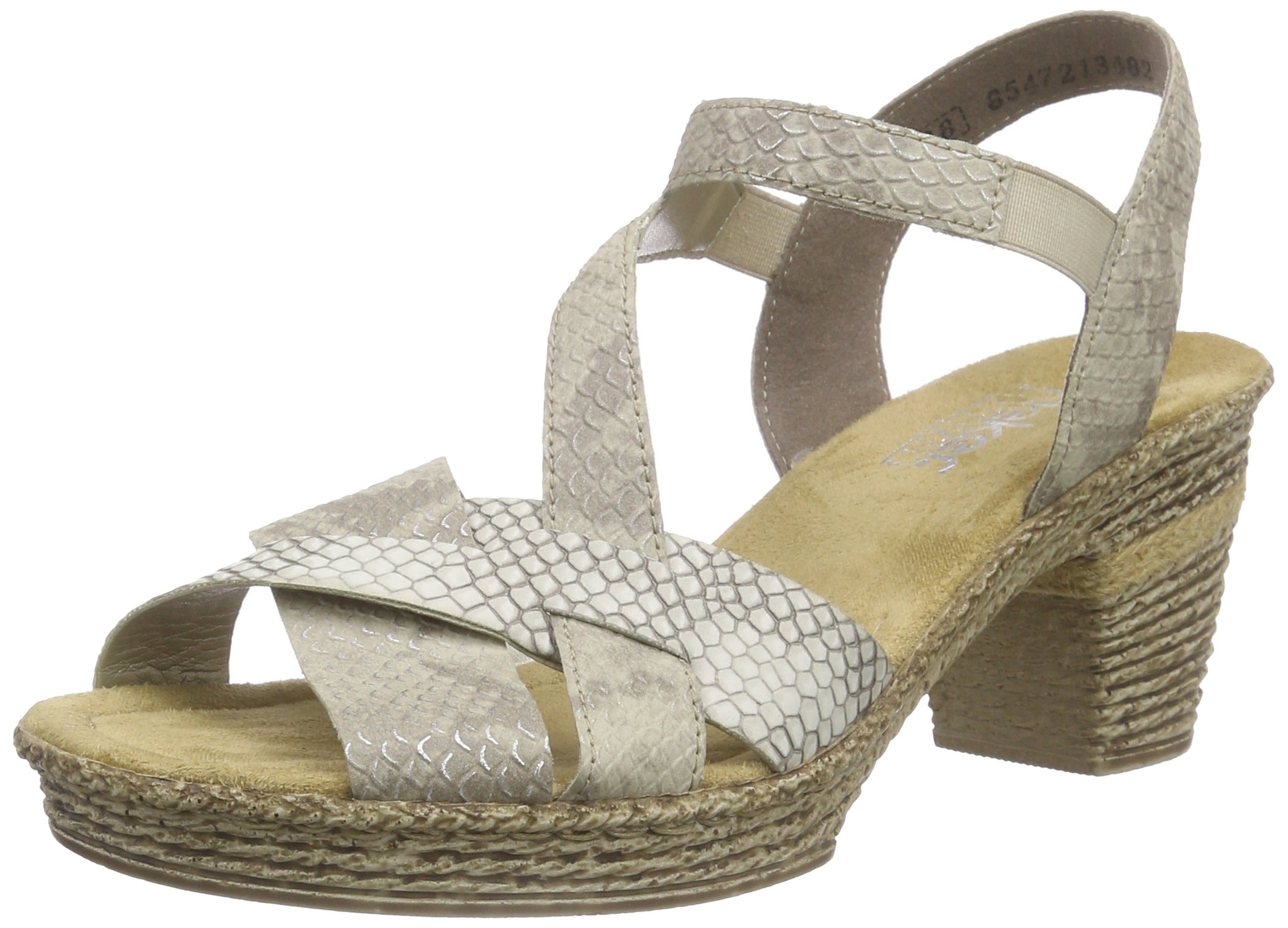 Rieker Women's Comfortable Grey Sandals - Perfect for Summer, Beach, and Casual Outings