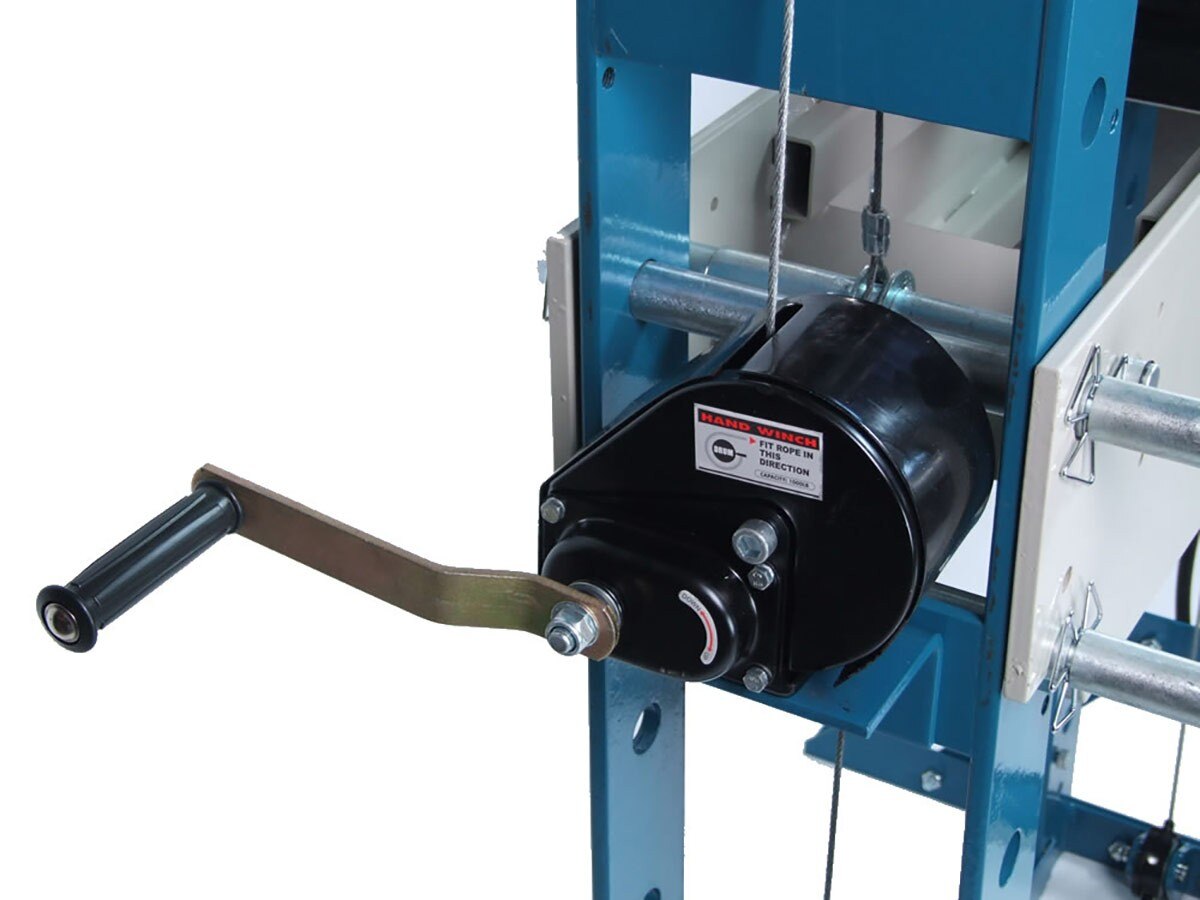 Baileigh Industrial BA9 1004828 Air/Hand Operated H-Frame Press HSP 50A - Heavy Duty Metalworking & Woodworking Shop Press for Bending, Stamping, and Assembly