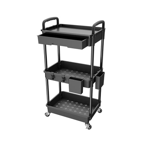 Black 3 Tier With Drawer