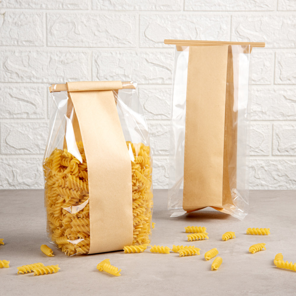 Premium Kraft Paper Bakery Bags with Tin Tie Closure - 4.5