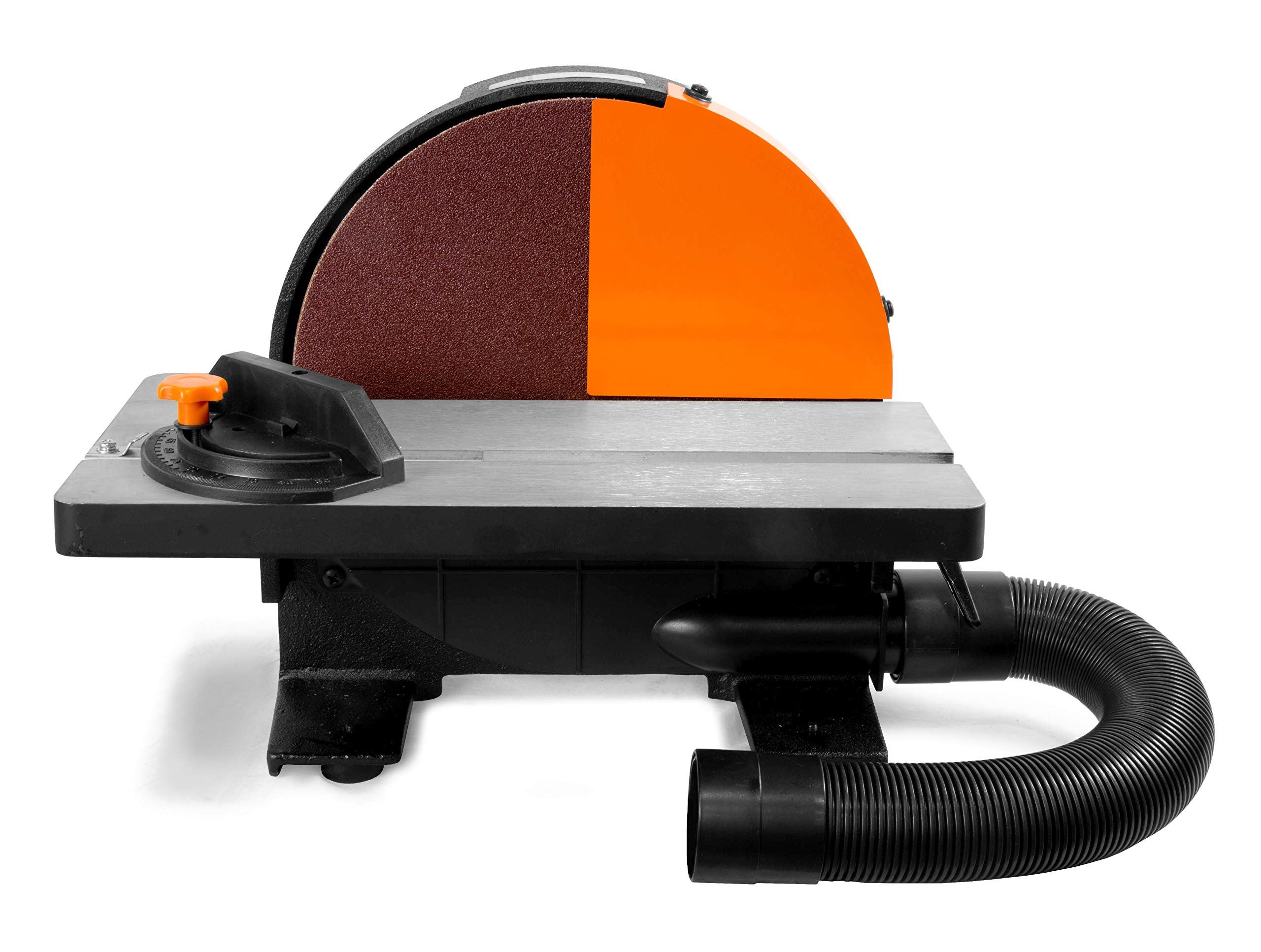 WEN 65812 12-Inch Benchtop Disc Sander with Miter Gauge & Dust Collection System - Perfect for Woodworking, Metal Sanding & DIY Projects in Home Workshops