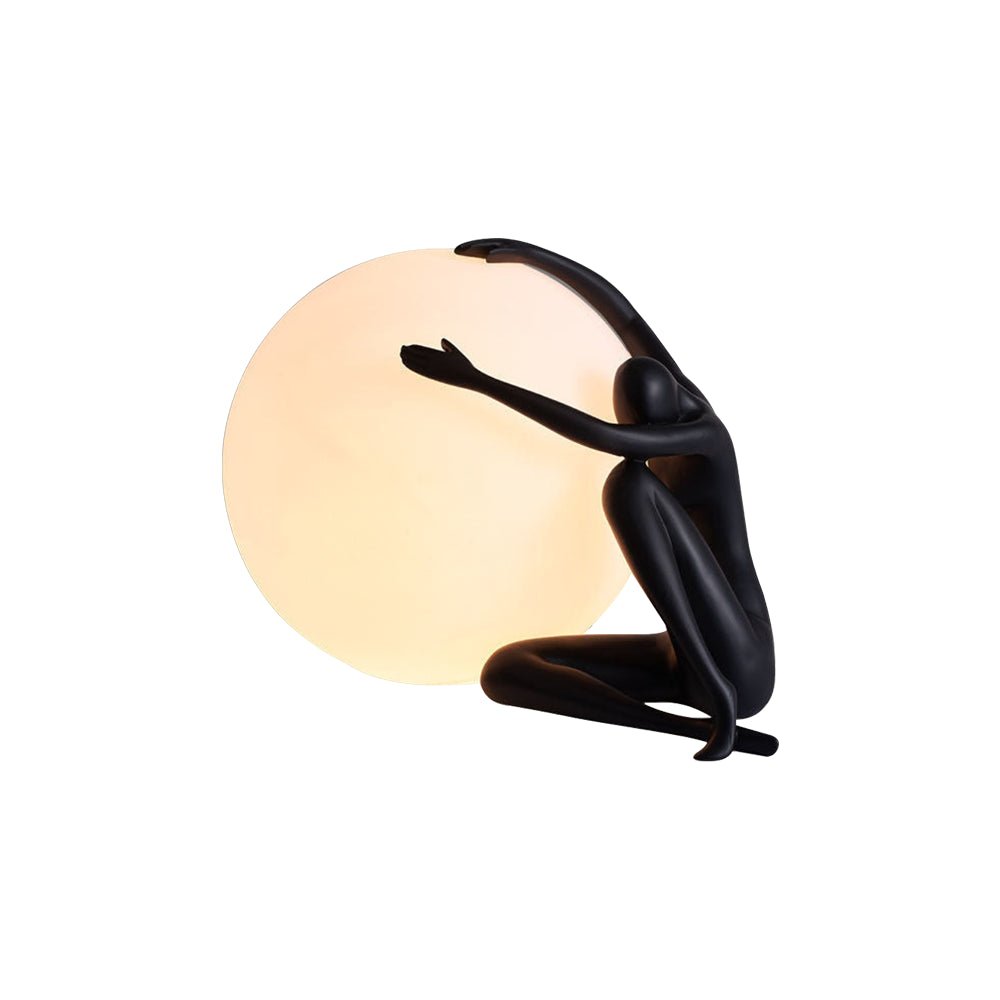 Humanoid Ball Holding Table Lamp - Modern LED Desk Light for Home Office, Bedroom & Study Room - Perfect for Reading, Working & Decor