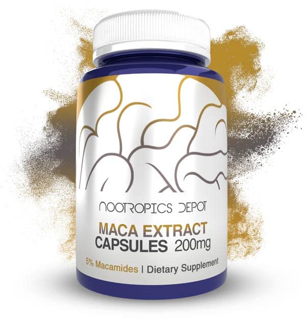 Organic Maca Extract Capsules 60 Count | 5% Macamides | Lepidium Meyenii Root Powder | Supports Mood, Energy & Vitality | Natural Adaptogen for Stress Relief & Endurance Boost | Perfect for Athletes, Busy Professionals & Menopause Support