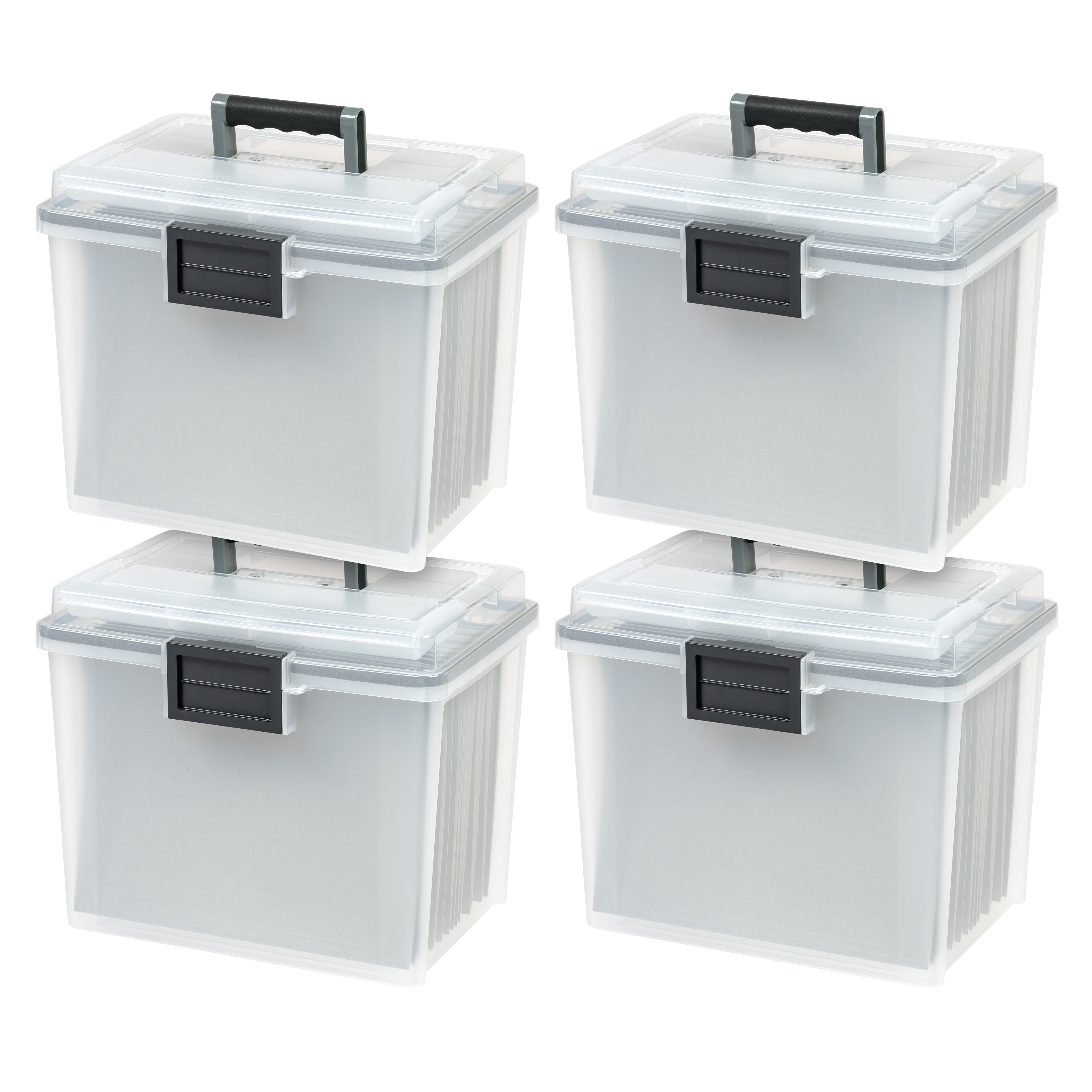 WeatherPro® 19 QT File Box with Handle & Organizer - Waterproof Letter Storage for Home, Office & School Documents - Ideal for Filing, Organizing & Protecting Important Papers