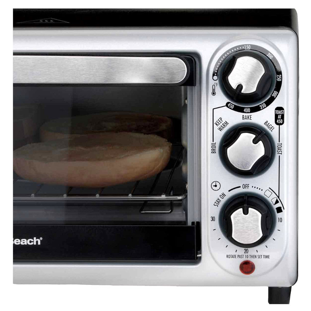HAMILTON BEACH 31142 4-Slice Toaster Oven with Convection - Perfect for Baking, Broiling & Toasting - Ideal for Small Kitchens, Dorms & Offices