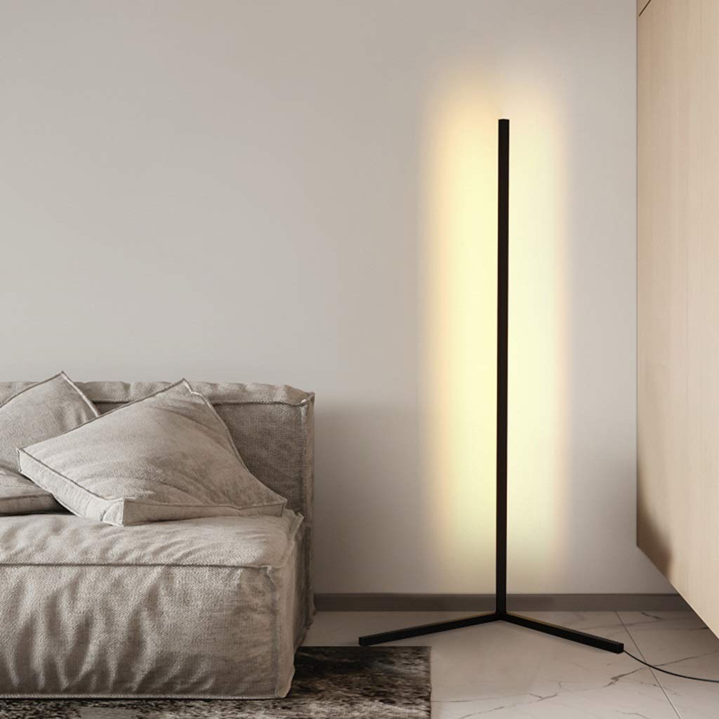 Nordic Modern RGB Color Changing Floor Lamp - Adjustable Standing Corner Light for Living Room, Bedroom & Office Decor - Black Smart LED Ambient Lighting for Relaxation & Entertainment
