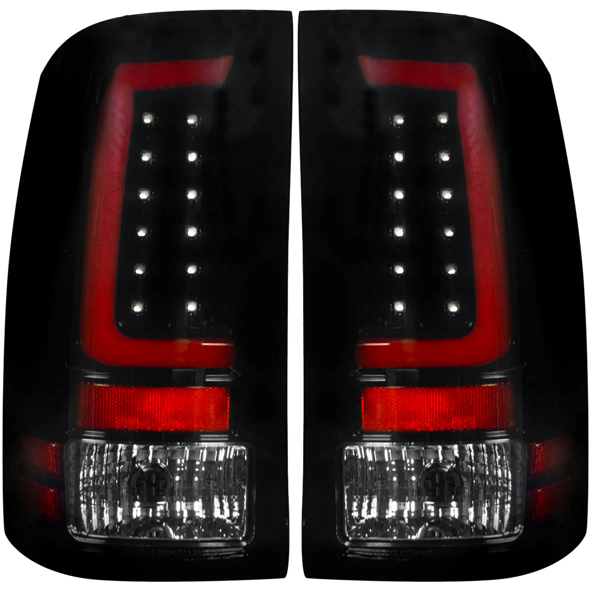 GMC Sierra 2007-2013 Single Wheel Truck LED Tail Lights - Ultra Bright OLED DRL Running Lights with Multiple Lens Design for Enhanced Visibility & Safety (Perfect for Night Driving & Off-Road Adventures)