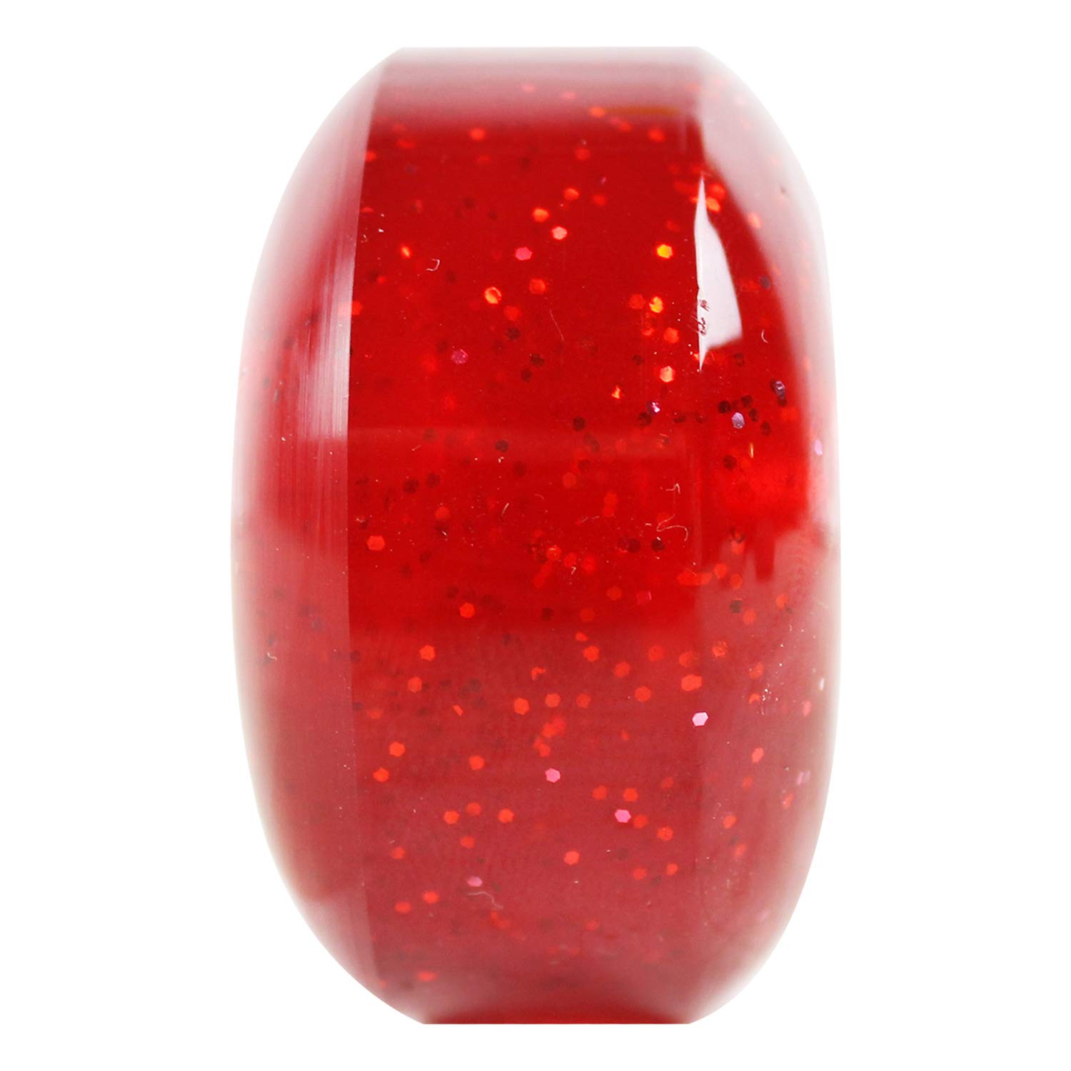 Premium 53mm Skateboard Wheels with ABEC 7 Bearings & Spacers - Glitter Red | High-Performance for Street & Park Skating | Smooth Ride & Durability for Beginners & Pros