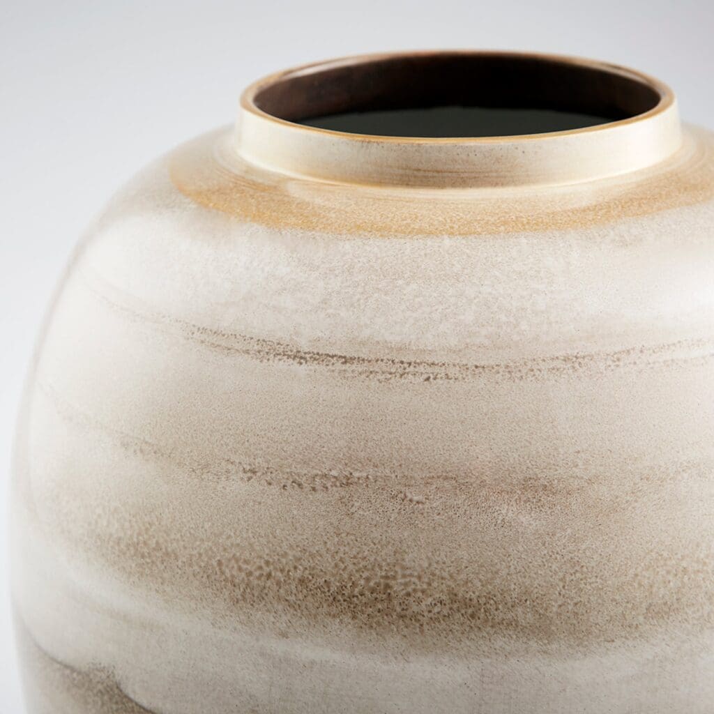 Cyan Design 10943 Kasha Vase - Medium Size Mocha Brown Ceramic Home Decor for Living Room, Dining Table & Wedding Centerpiece