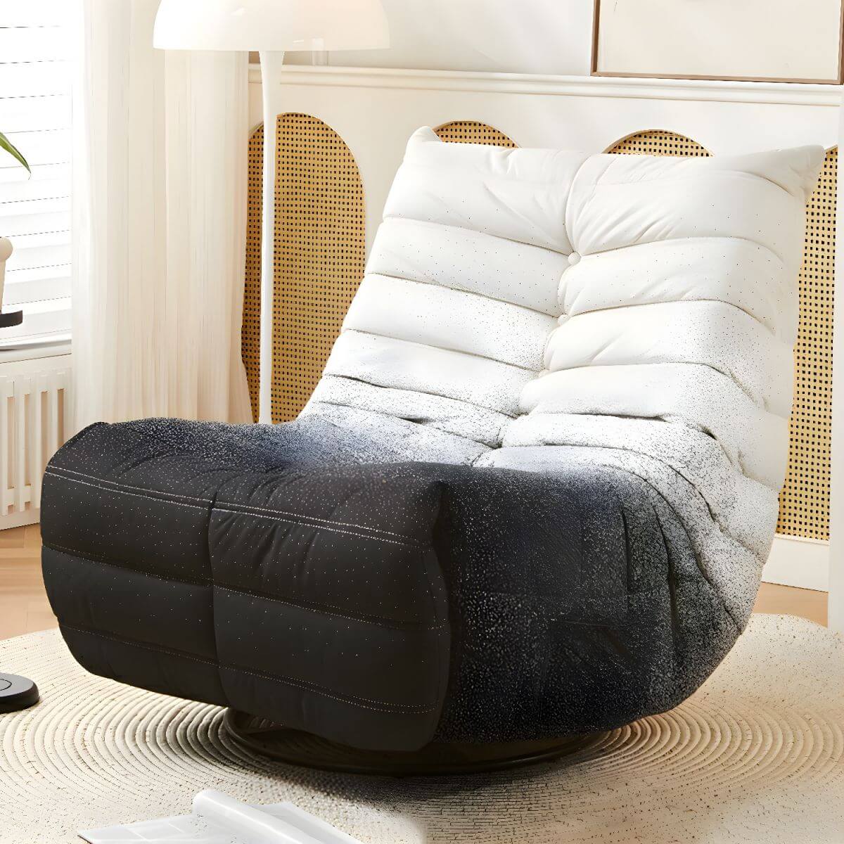 Premium Modern Ergonomic Recliner Chair with Locking Backrest, Power Reclining & Smooth Swivel Rocker - Perfect for Living Room, Home Theater & Office Relaxation