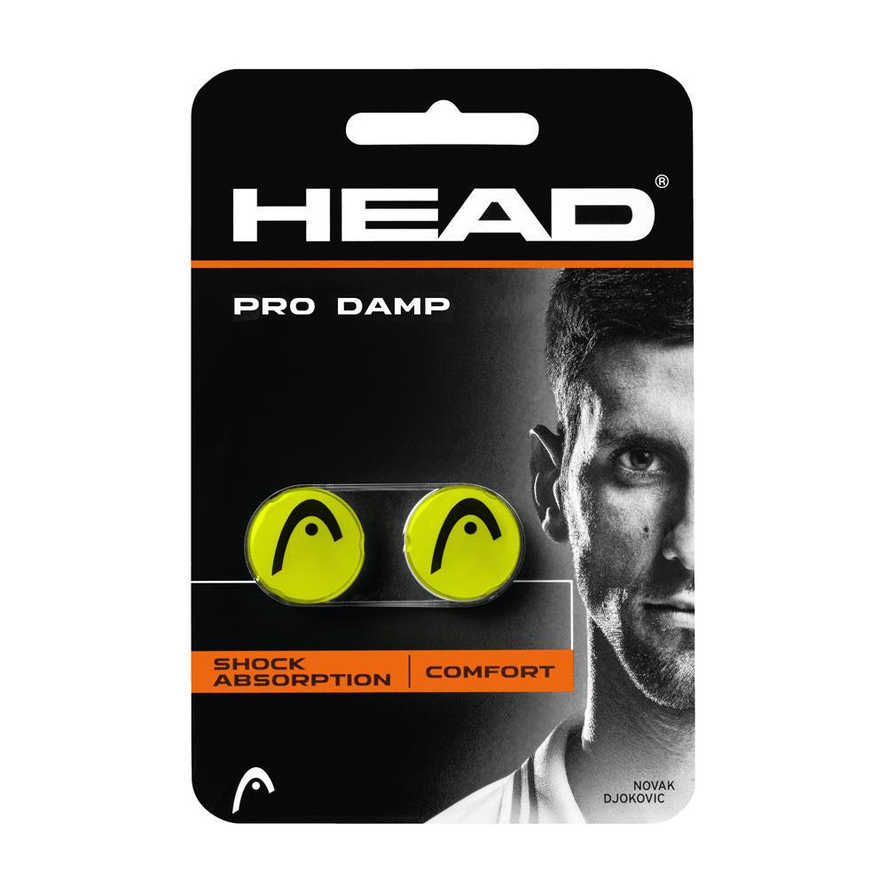 Head Dampener Pro - Yellow & Black Badminton Vibration Dampener for Improved Control & Comfort - Perfect for Tournament Play & Training Sessions