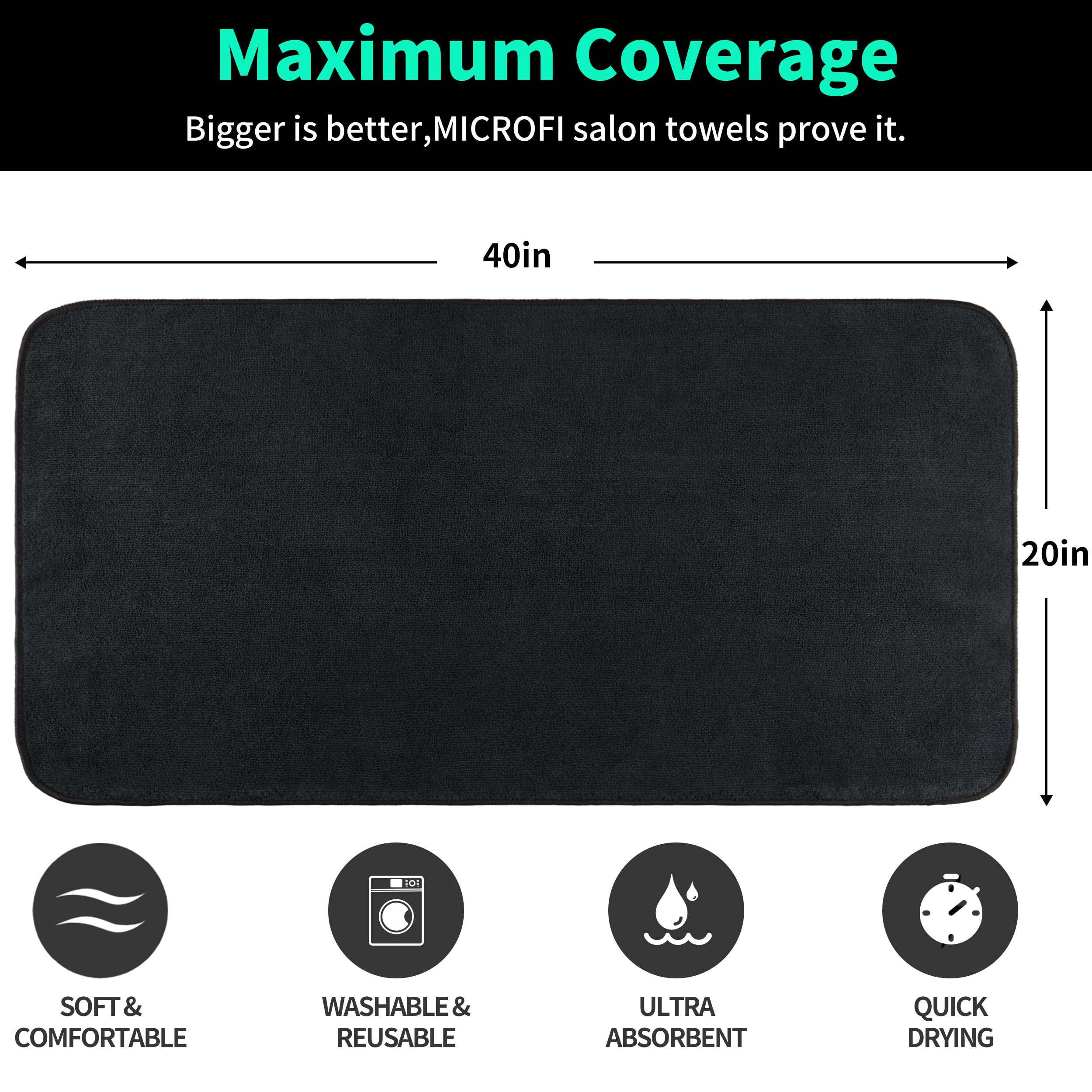 Premium Microfiber Hair Towels for Fast Drying - 20