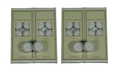 Premium White Tea Light Candles in Aluminum Cups - 500 Count (10 Packs of 50) for Weddings, Parties & Home Decor