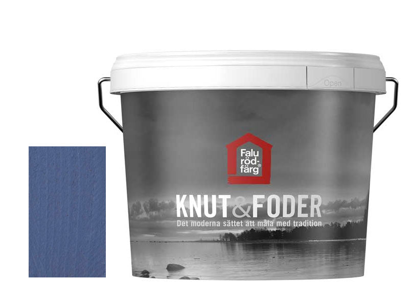 Knut & Foder Blue Falu Red Paint 3L - Premium Swedish Wood Stain for Exterior Houses, Barns & Fences - Perfect for Rustic Home Decor & Outdoor Wood Protection