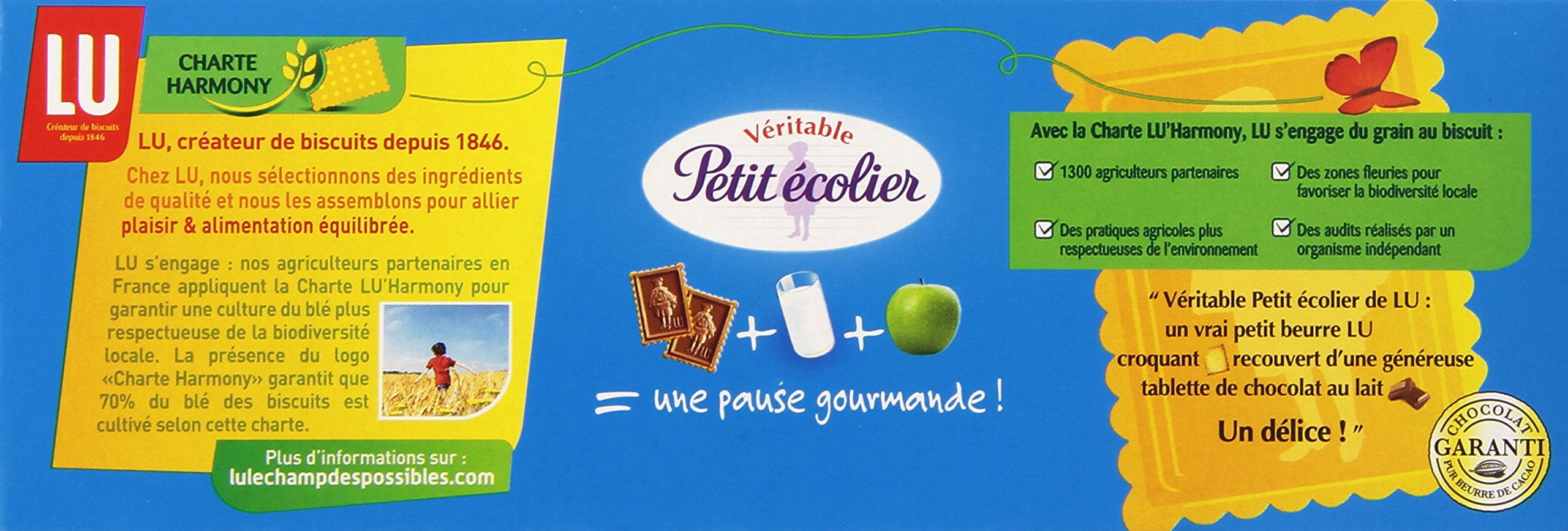 LU Veritable Petit Ecolier Milk Chocolate Biscuits 150g - Delicious French Cookies for Tea Time, Gifts & Snacking