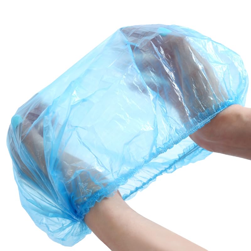 AKOAK 100 PCS Waterproof Shower Caps - Transparent, Thickened for Travel & Home Use