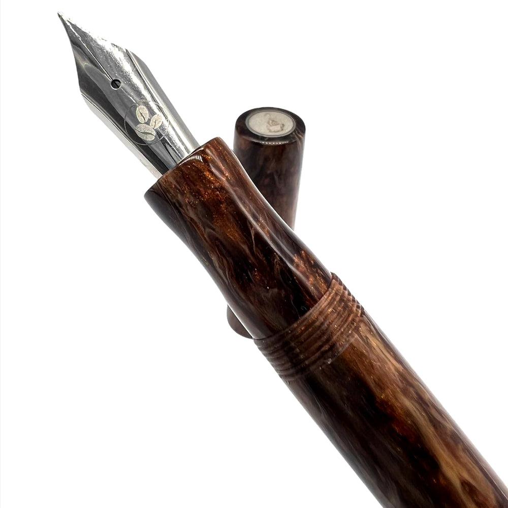 Tailored Pen Company Westminster Cocoa Café Fountain Pen - Elegant Writing Instrument for Calligraphy, Journaling & Gifts | Premium Nib Pen for Coffee Lovers & Office Use