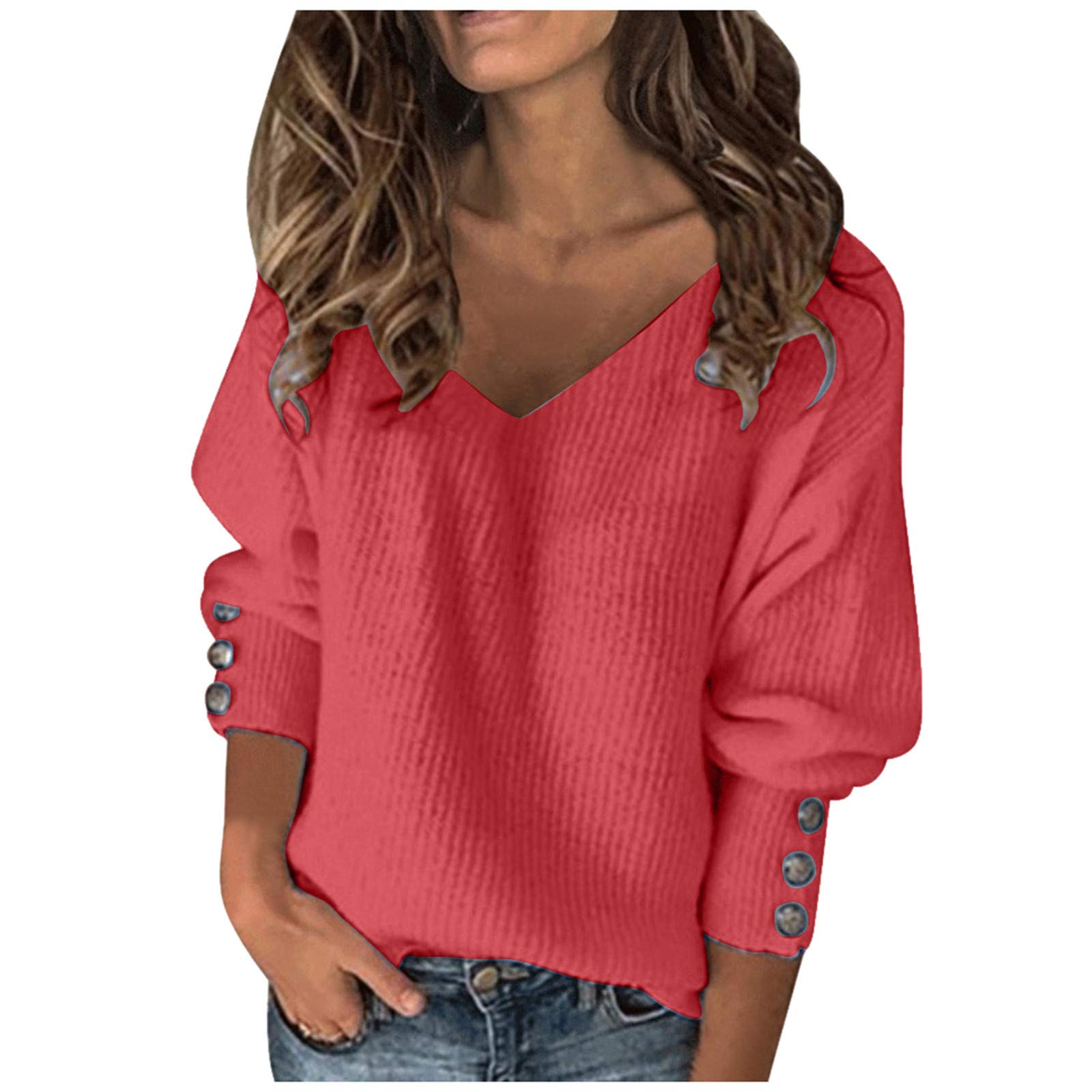 Women's Lightweight Long Sleeve Casual Blouse with Pocket - Loose Fit Tunic Top for Everyday Wear, Office & Outings | Breathable Comfort Shirt for Spring & Fall