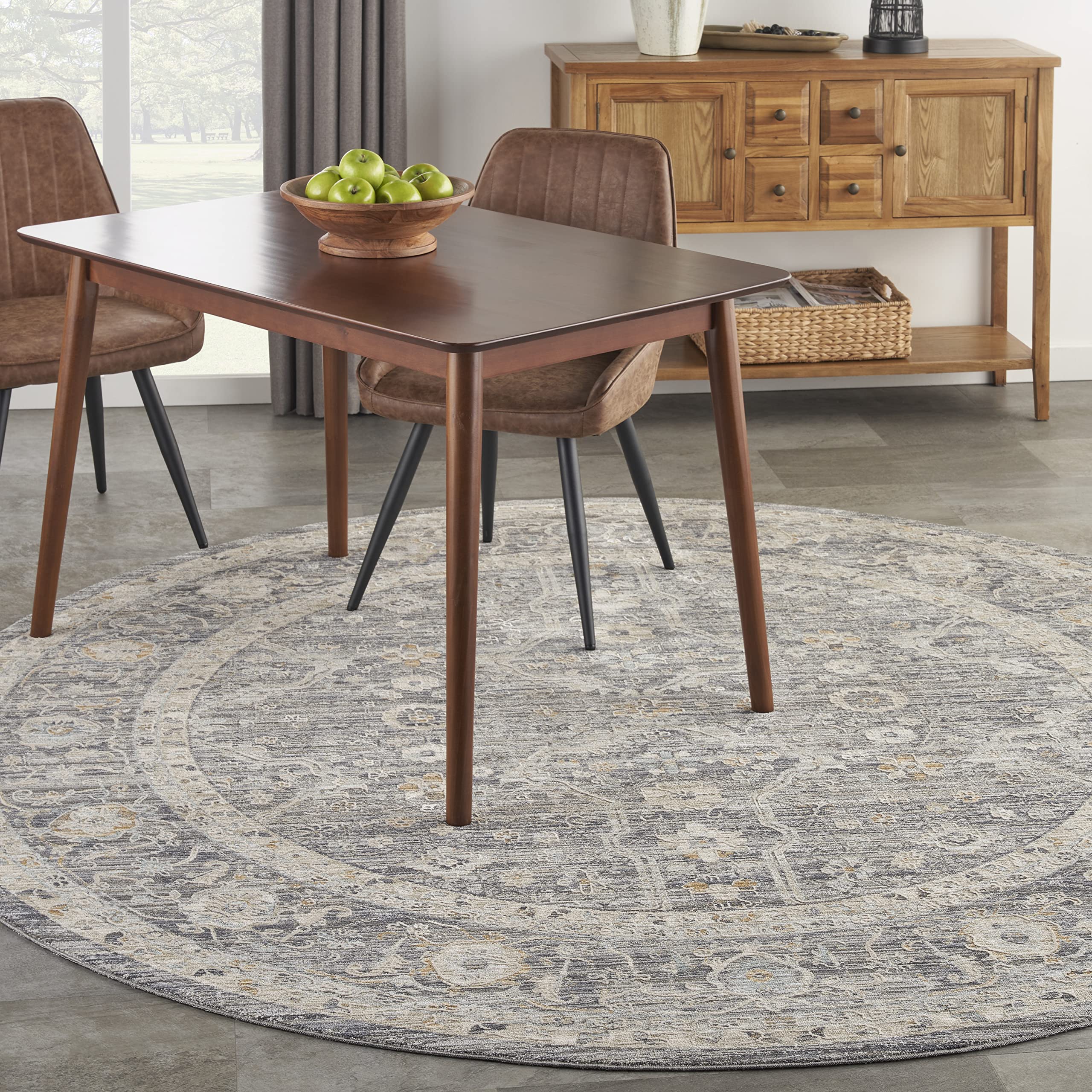 Nourison Nyle Traditional Slate Multicolor 7'10