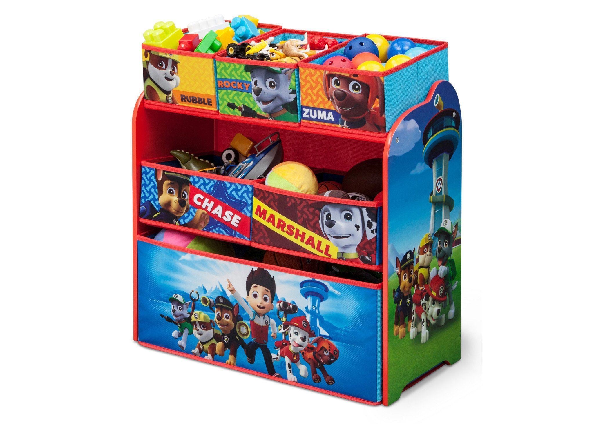 PAW Patrol Kids Toy Storage Organizer with Multiple Bins - Perfect for Playroom, Bedroom & Classroom Organization