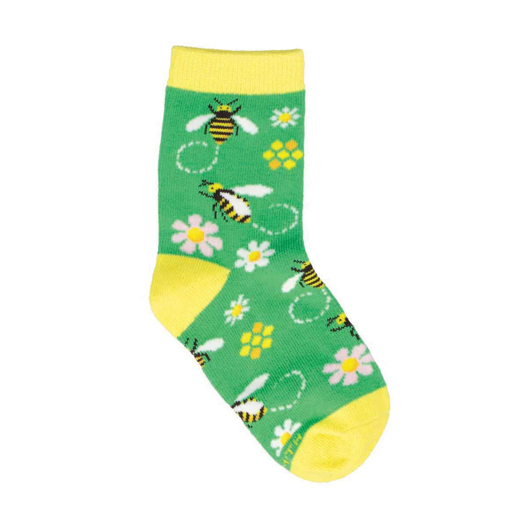 Funny Bee-Themed Socks - Socksmith Mind Your Bzzness Novelty Socks for Men & Women - Perfect Gift for Beekeepers & Nature Lovers