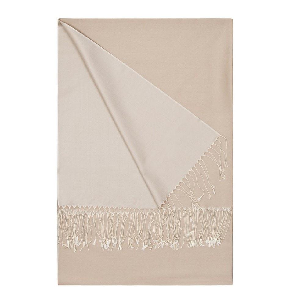 Aker Double Sided Silk Hijab Shawl #330 Beige/Creme - Premium Modest Fashion Scarf for Women, Perfect for Daily Wear, Prayer, and Special Occasions