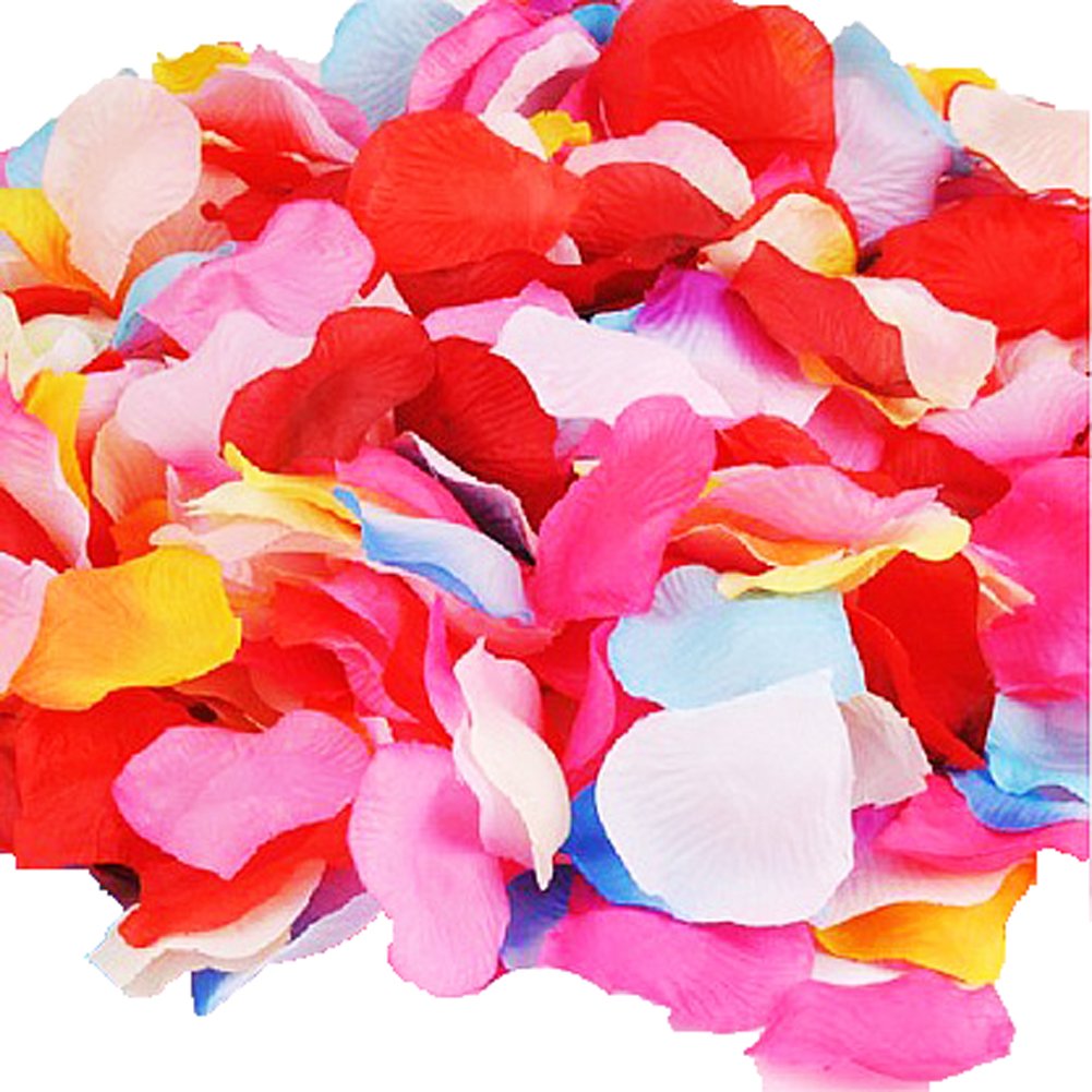 Silk Rose Petals 1000pcs - Wedding Decor, Party Centerpieces for Bridal Shower & Vase Fillers