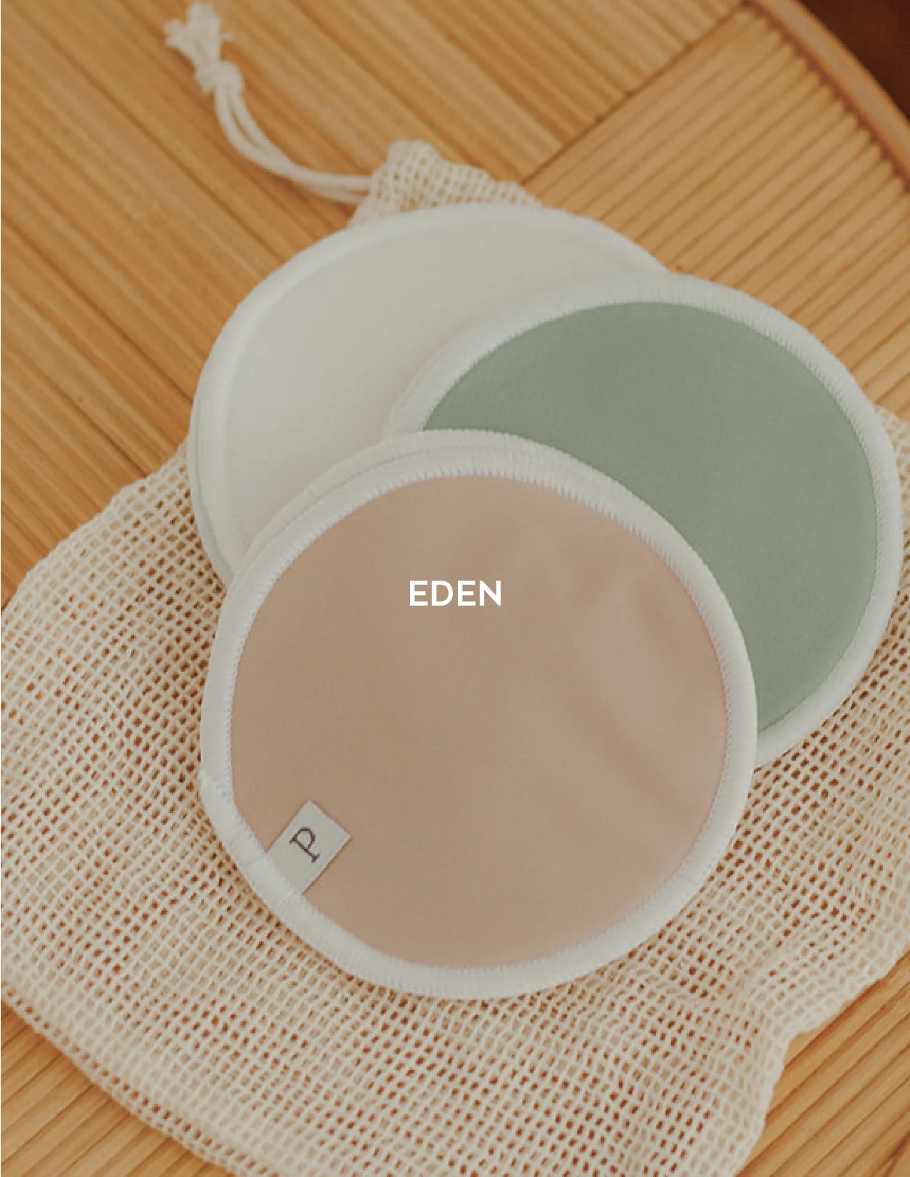 Pekpi Reusable Bamboo Nursing Pads - 3 Pack Washable Breastfeeding Pads for Comfortable & Leak-Proof Protection - Perfect for Nursing Moms at Home or Work