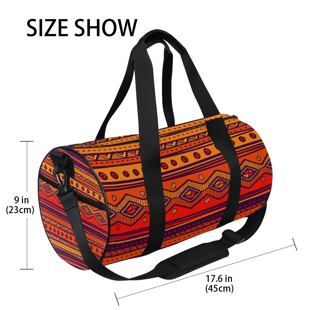African Tribal Print Travel Duffel Bag - Gym & Sports Shoulder Bag for Fitness, Workout & Travel | Durable & Stylish for Gym, Yoga, Hiking & Weekend Getaways