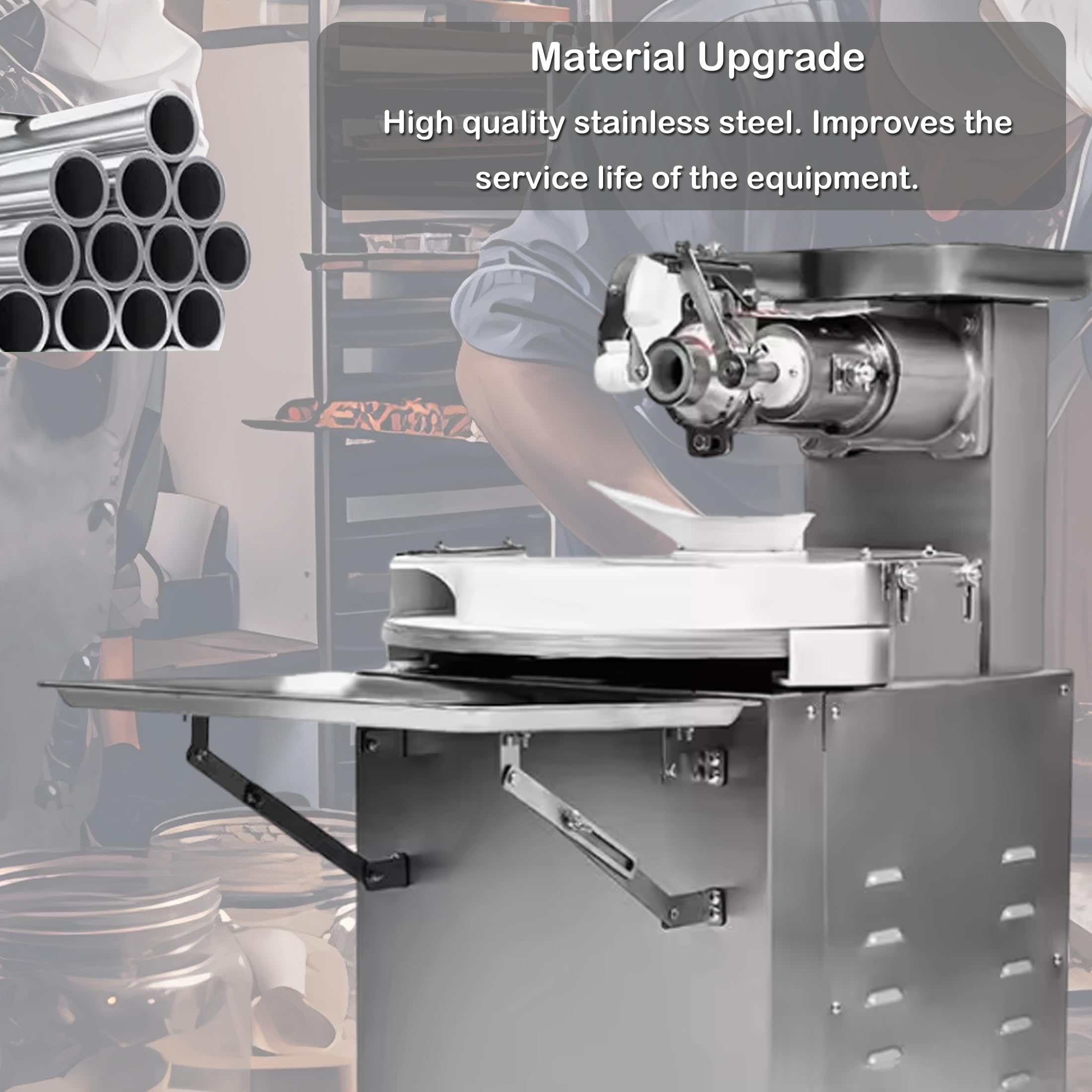 INTSUPERMAI Commercial Dough Divider and Rounder Machine - 40g-70g Dough Ball Cutting & Forming Equipment for Bakeries, Pizza Shops & Restaurants | Perfect for Bread, Pastry & Pizza Dough Preparation