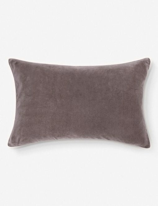 Charlotte Velvet Lumbar Pillow - Soft Decorative Throw Pillow for Sofa, Bed & Couch - Perfect for Living Room, Bedroom & Home Decor