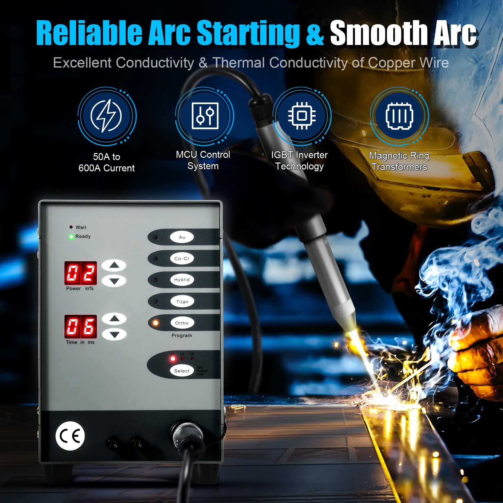 Professional 110V Automatic Jewelry Spot Welder Machine - Argon Arc Welding Kit for Permanent Jewelry Repair, Gold & Silver Welding | Ideal for Jewelry Making, Repair Shops & Hardware Workpiece Welding