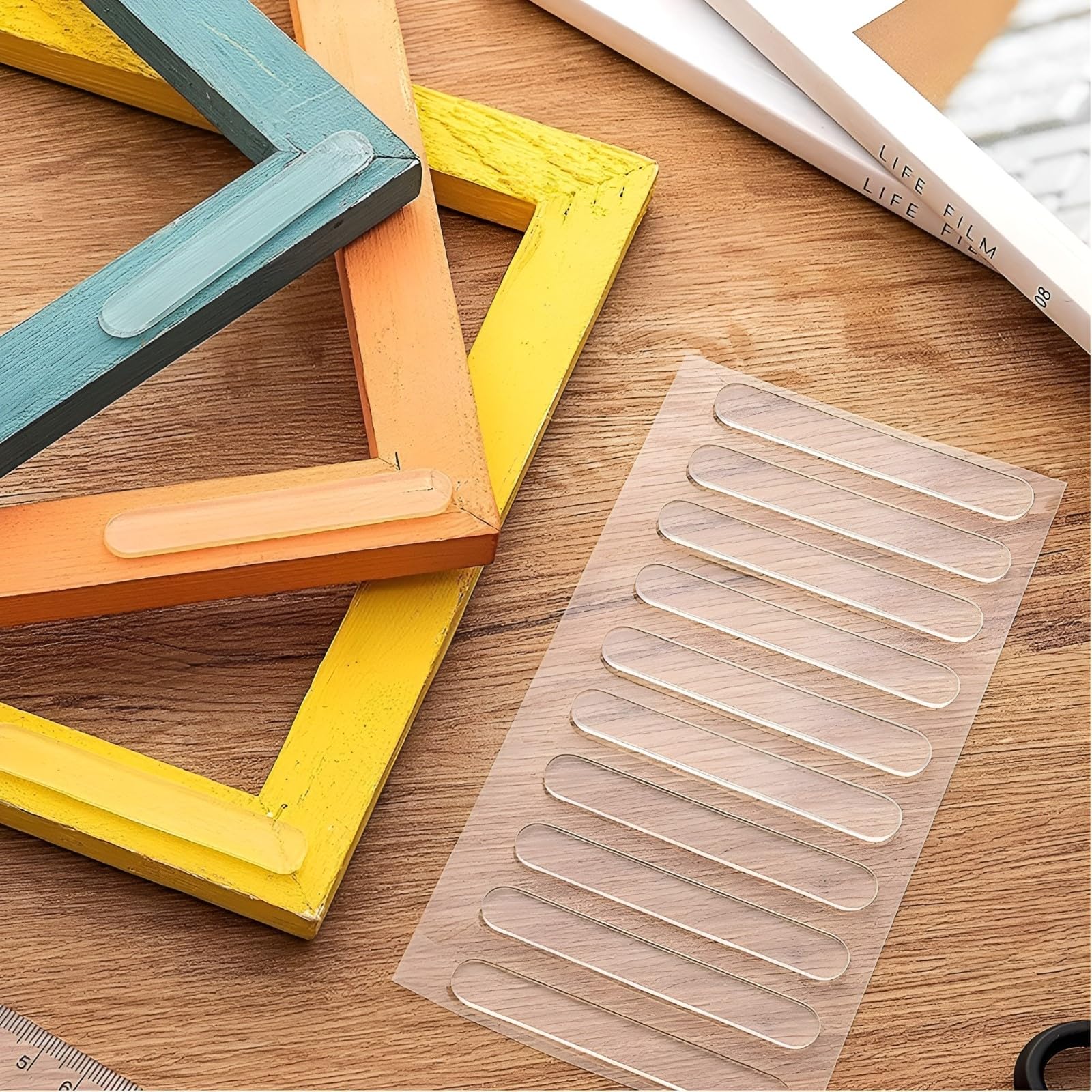 ONICORN Anti-Slip Self-Adhesive Wall Protectors - 10 Pack Clear Silicone Bumpers for Cabinet Doors, Furniture & Wall Protection - Noise Reducing, Child-Safe, Scratch Prevention for Home & Office Use