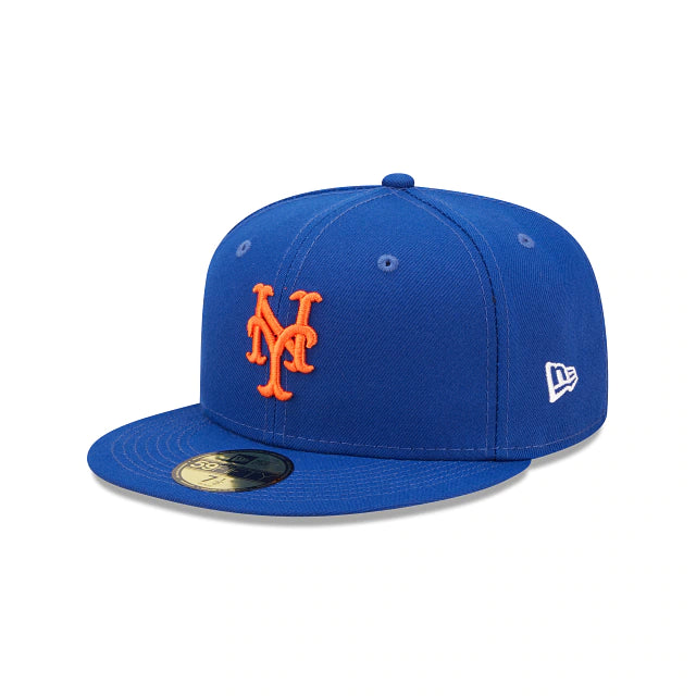 New York Mets Cloud Icon Blue 59FIFTY Fitted Hat for Men - Official MLB Baseball Cap for Sports Fans & Streetwear Fashion