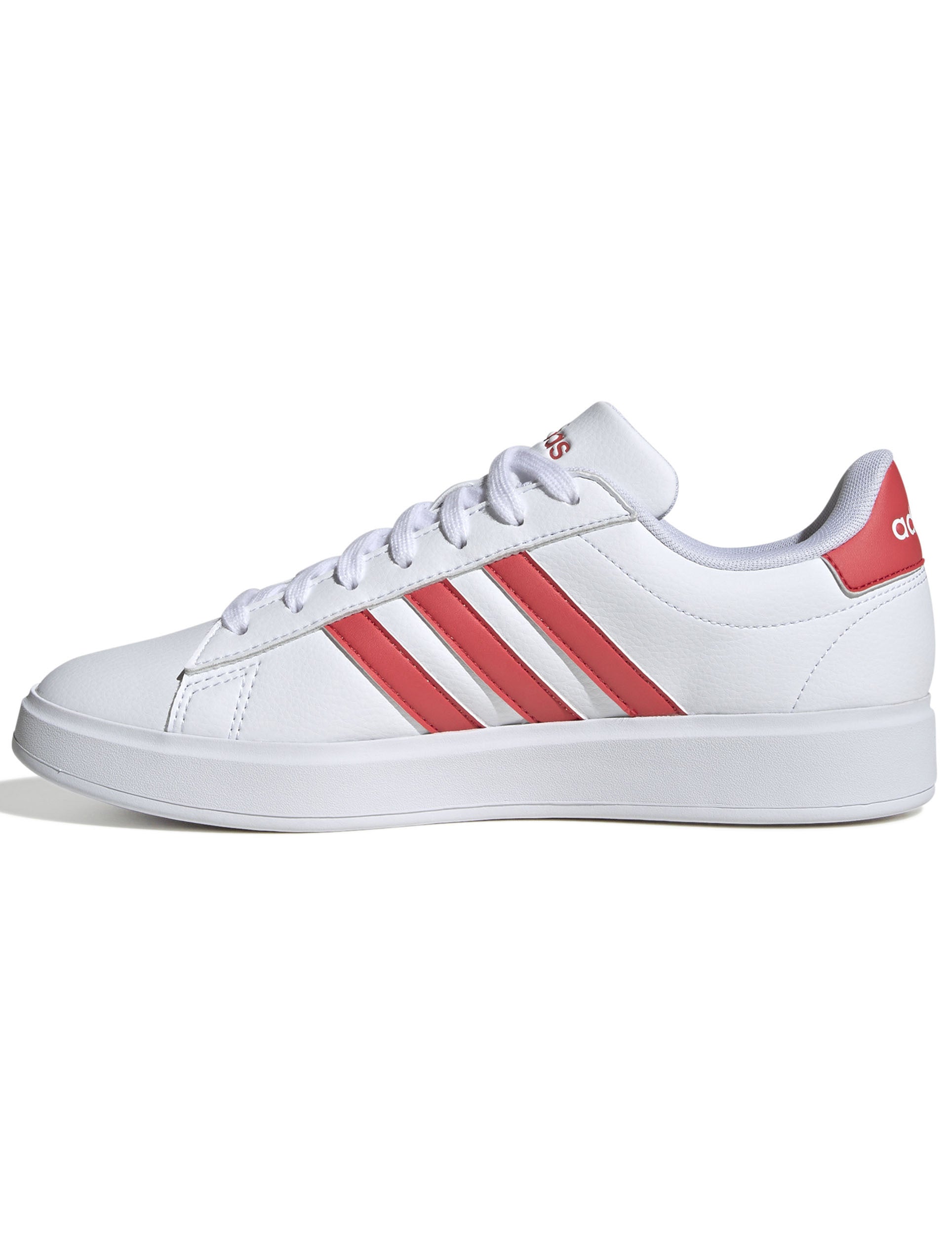 Adidas Grand Court 2.0 Sneakers - Cloud White/Semi Lucid Red - Comfortable Tennis Shoes for Women & Men - Perfect for Casual Wear, Gym & Outdoor Activities