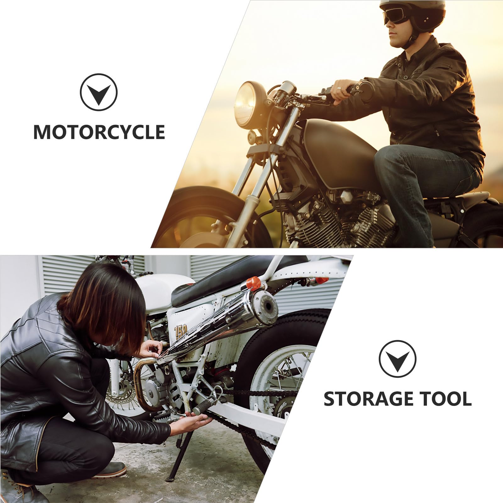 Garneck Motorcycle Swingarm Bag with Metal Buckle - Left Side Quick Release Black Storage Pouch for Harley Sportster, Night Rod & Shadow - Perfect for Road Trips & Daily Commuting