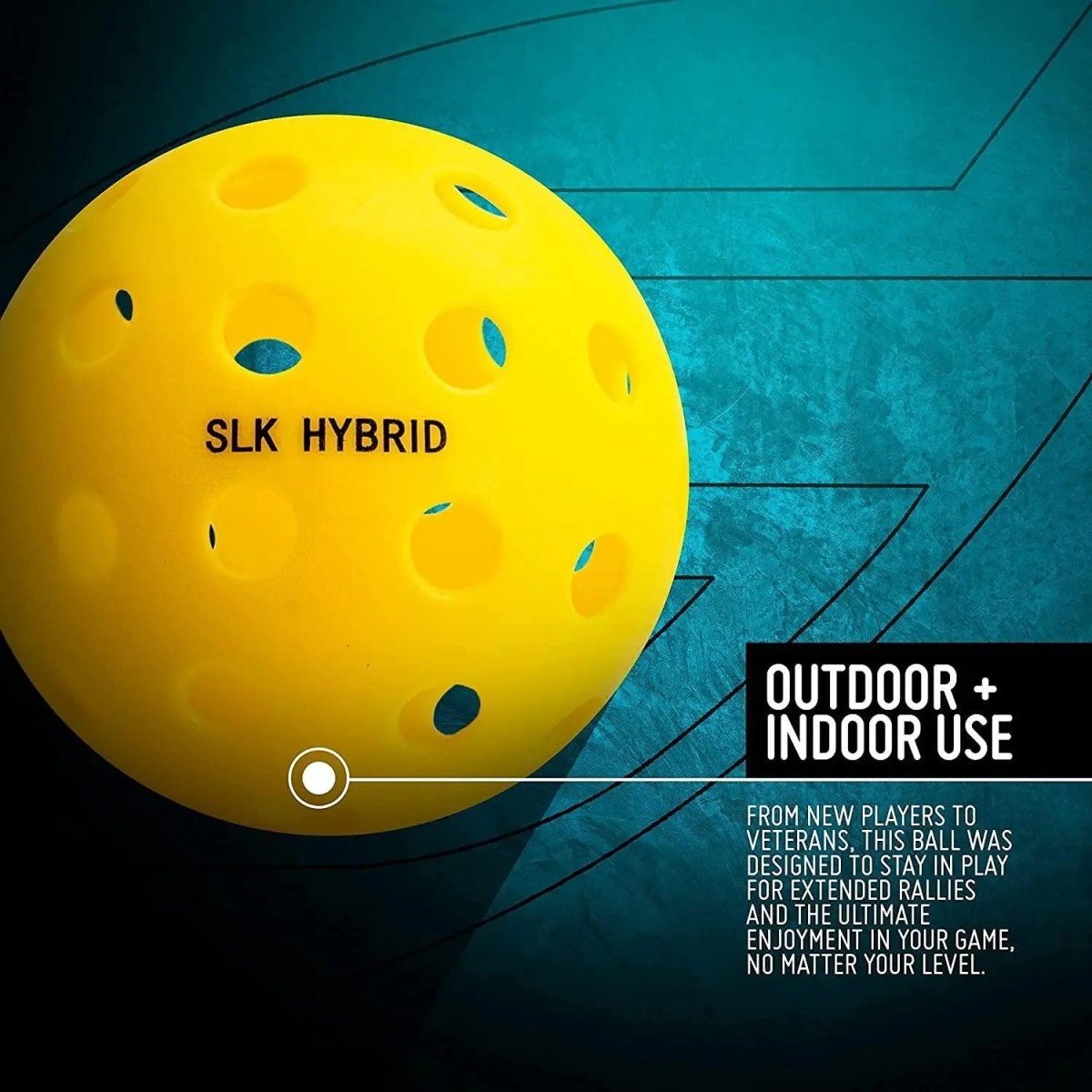 Selkirk SLK Hybrid Pickleballs - 6 Pack for Indoor & Outdoor Play | Durable & High-Performance Pickleball Set for Tournaments, Practice & Casual Games